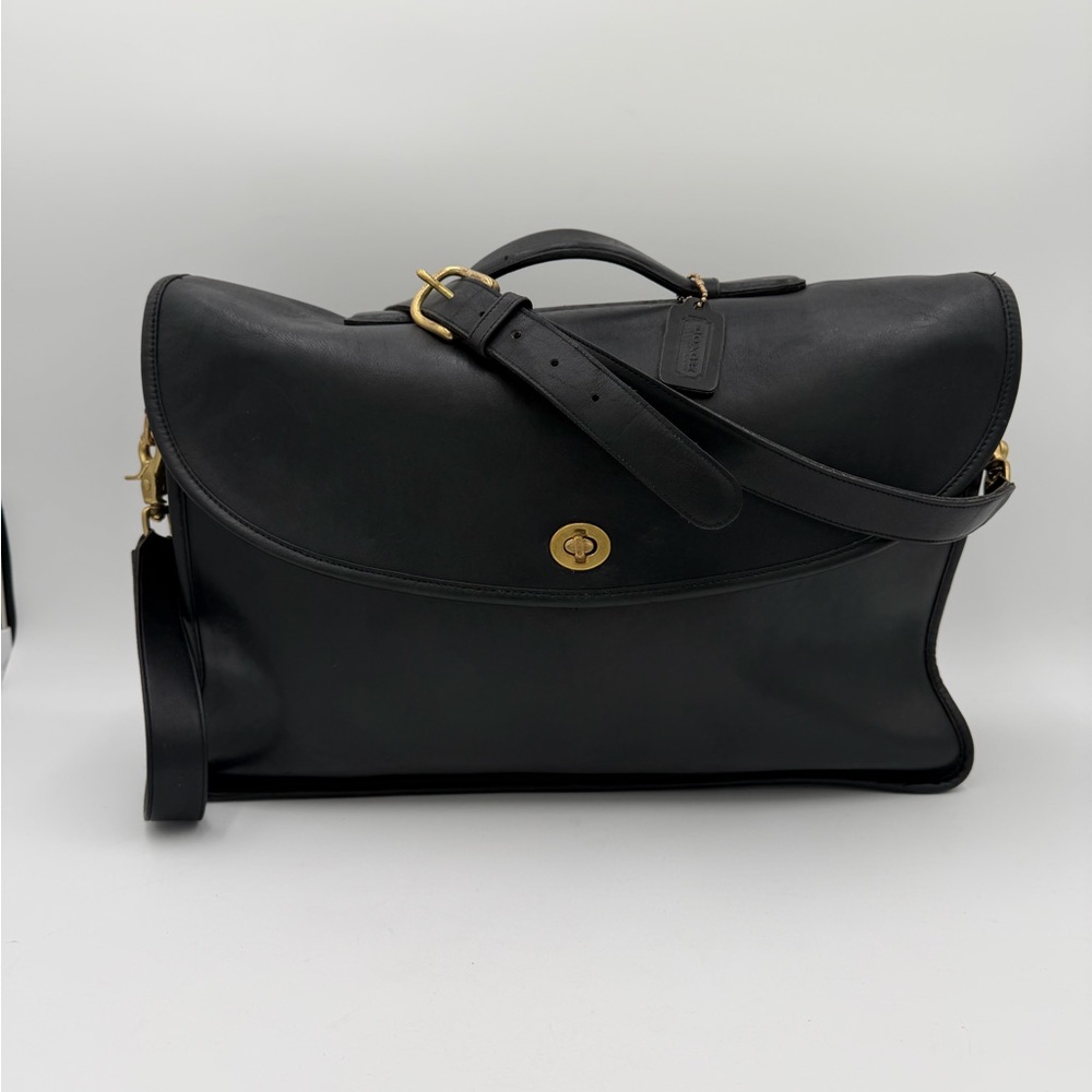 Coach Lexington Briefcase 5265 Black Glove-Tanned Leather Usa 1992 Vintage